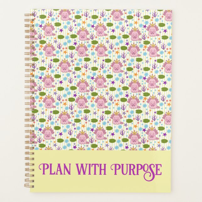 Axolotl Aquarium Girl Planner (Front)