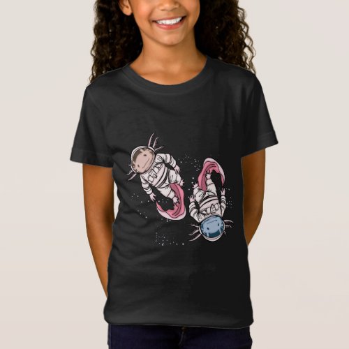 Axolotl Astronaut Gift Kids Outer Space Axol T_Shirt