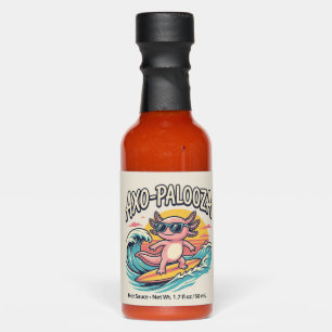 Axolotl Axo-Palooza parody 90s style surfing beach Hot Sauces