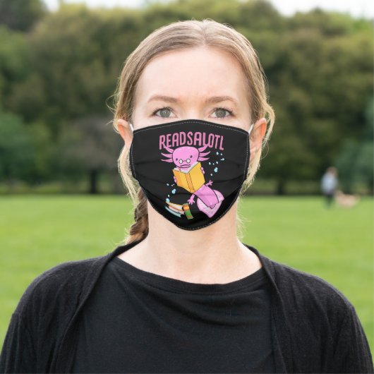 Axolotl, Axolotl snaxalotl, Axolotls Adult Cloth Face Mask (Outside)