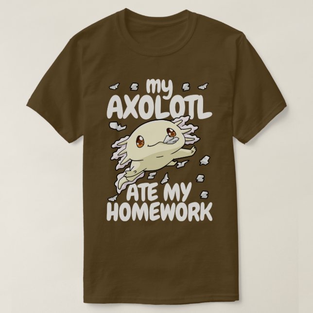 Axolotl Back to School Kawaii T-Shirt (Design Front)