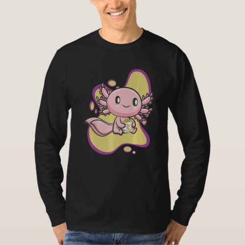 Axolotl Banana Milk Ambystoma Mexicanum Walking Fi T_Shirt