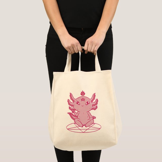 Axolotl Baphomet Pagan Tote Bag (Front (Product))