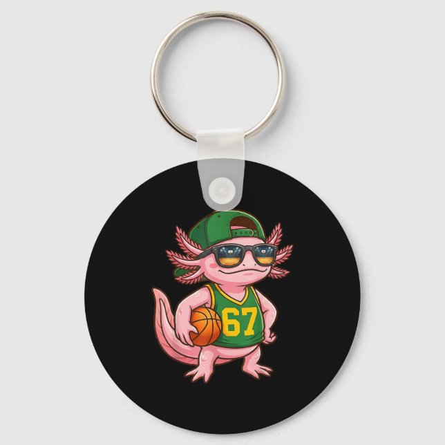 Axolotl Basketball 67 Gen Alpha Slang Srts Men Boy Keychain (Front)
