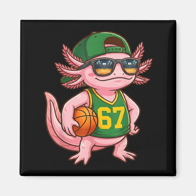 Axolotl Basketball 67 Gen Alpha Slang Srts Men Boy Magnet (Front)