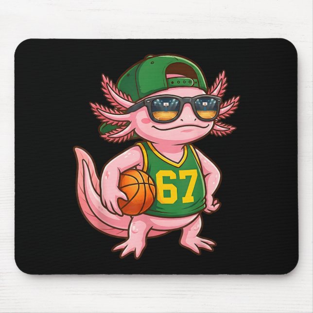 Axolotl Basketball 67 Gen Alpha Slang Srts Men Boy Mouse Pad (Front)