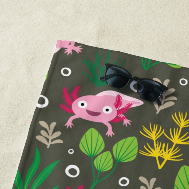 Axolotl Beach Towel (In Situ)