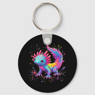 Axolotl Beautiful Colorful Art Cute Kawaii Axolotl Keychain