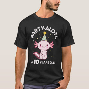 Axolotl Birthday 10 Year Old 10th Bday Party Hat S T-Shirt