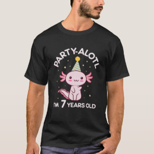 Axolotl Birthday 7 Years Old 7Th B-Day Party Hat S T-Shirt