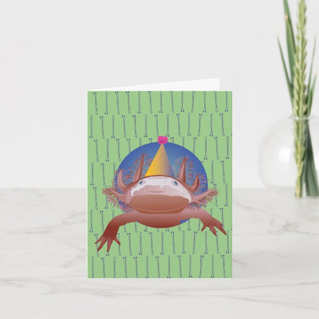 Axolotl Birthday Card (Front)