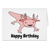 Axolotl Birthday Funny Cute (Front Horizontal)