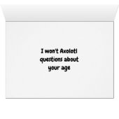 Axolotl Birthday Funny Cute Cards (Inside Horizontal (Bottom))