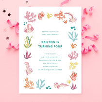 Axolotl Birthday Party Invitation