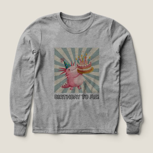 Axolotl birthday Tri-Blend shirts (Design Front)