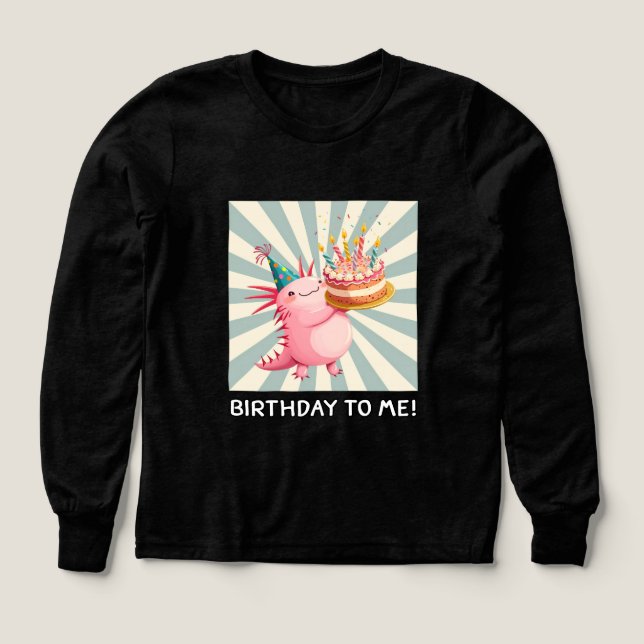 Axolotl birthday Tri-Blend shirts (Design Front)