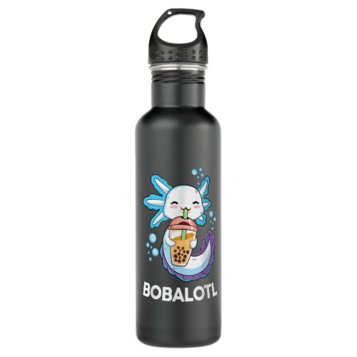 Axolotl Boba  Kids Girls Bobalotl Kawaii Cute Axol Stainless Steel Water Bottle