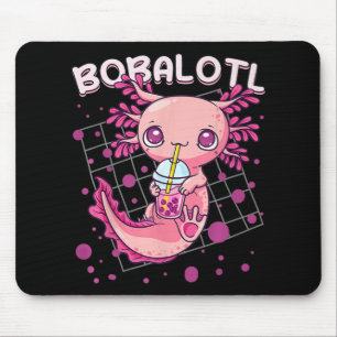 Axolotl Boba Tea Bubble Tea Kawaii Anime Japanese Mouse Pad