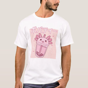 Axolotl Bubble Milk Tea Boba Cute Axolotl Kawaii A T-Shirt