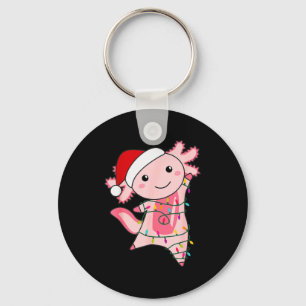 Axolotl Christmas Fairy Light Christmas Axolotl Keychain