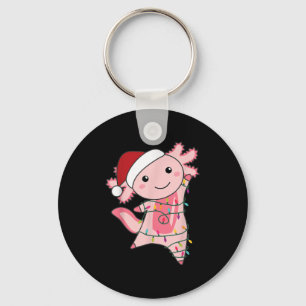 Axolotl Christmas Fairy Light Christmas Axolotl Keychain