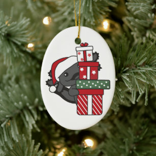 Axolotl Christmas Gift Winter Animals Axolotl Ceramic Ornament