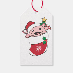 Axolotl Christmas Snow Winter Animals Axolotls Gift Tags