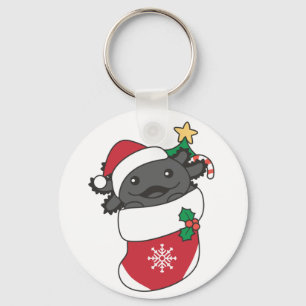 Axolotl Christmas Snow Winter Animals Axolotls Key Keychain