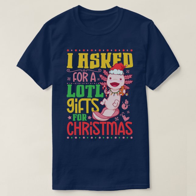 Axolotl Christmas T-Shirt (Design Front)