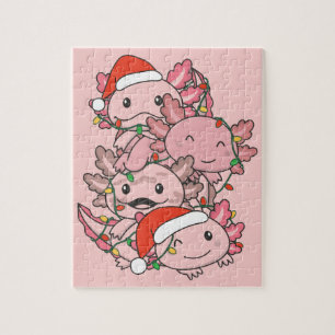 Axolotl Christmas Tree Christmas Animals Axolotls Jigsaw Puzzle