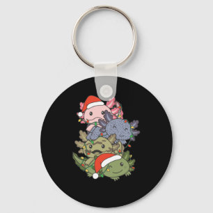 Axolotl Christmas Tree Christmas Animals Axolotls Keychain