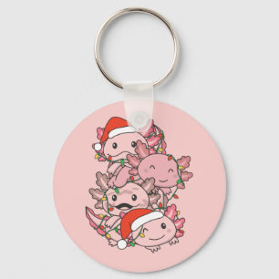 Axolotl Christmas Tree Christmas Animals Axolotls Keychain