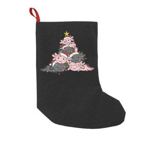 Axolotl Christmas Tree Funny Animal Christmas Adul Small Christmas Stocking