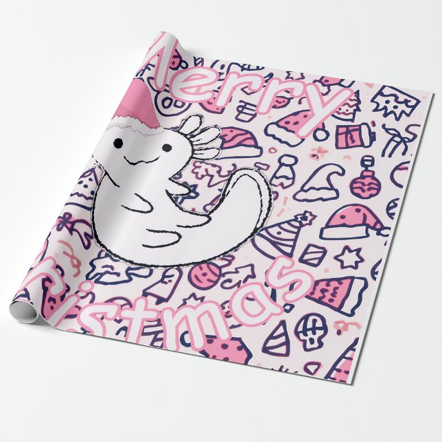Axolotl christmas wrapping paper (Creator Uploaded)