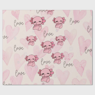 Axolotl christmas wrapping paper