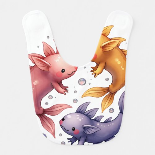 Axolotl Circle Baby Bib