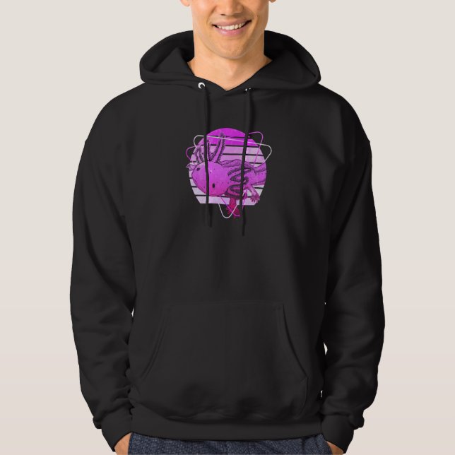 Axolotl Cute Amphibian Animal Colorful  2 Hoodie (Front)