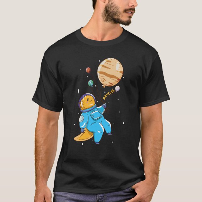 axolotl cute animals axolots axolotl spaceman as T-Shirt (Front)