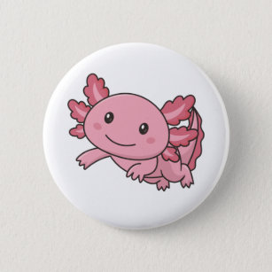 Axolotl Cute Animals Kawaii Anime Funny Axolotl Bu Button