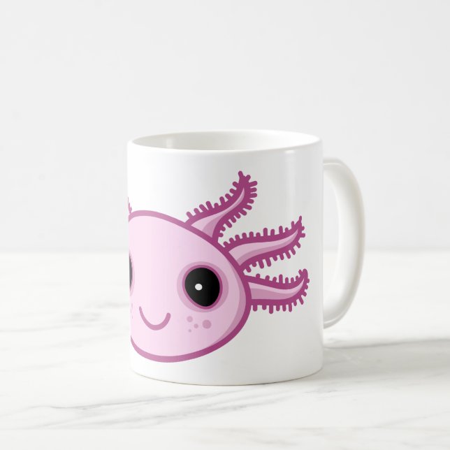Axolotl - Cute Axolotl Animal Classic Mug, 11 oz Coffee Mug (Front Right)