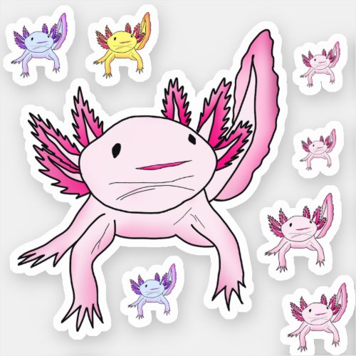 Axolotl Cute Hand_drawn  Sticker