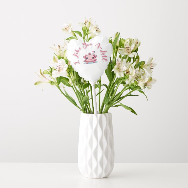 Axolotl Cute I Like You A-lotl Balloon (Vase)