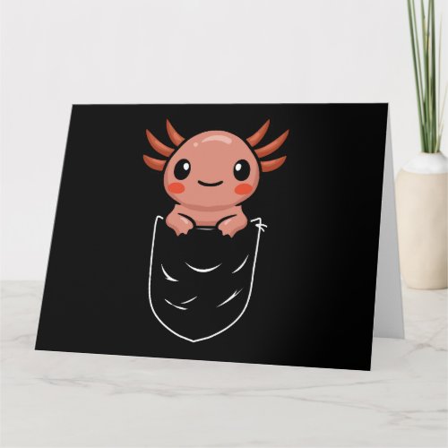 AxolotlCute Pocket Axolotl  Card