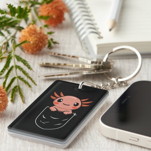 AxolotlCute Pocket Axolotl  Keychain