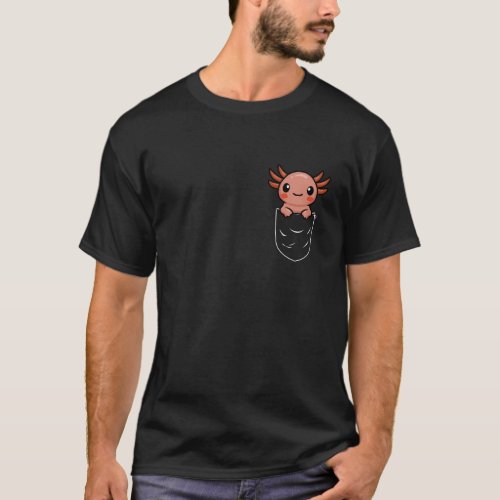 AxolotlCute Pocket Axolotl  T_Shirt