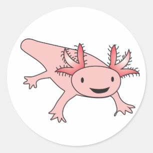 Axolotl Cute Salamander Classic Round Sticker