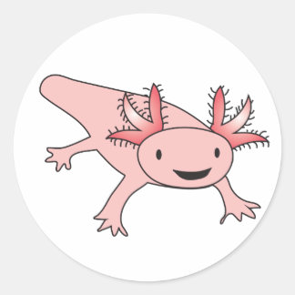 Axolotl Cute Salamander Classic Round Sticker