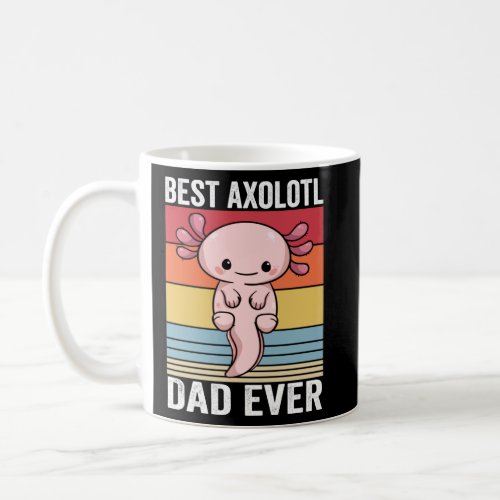 Axolotl Dad  for Men Vintage 90s Boys Retro Axolot Coffee Mug