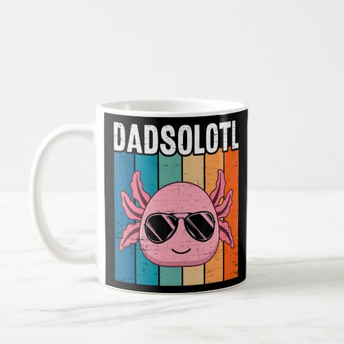 Axolotl Dad With Sunglasses Retro Cool Father Axol Coffee Mug