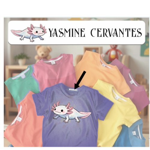 Axolotl Daycare Kid Label Cute Name Girl Aquatic